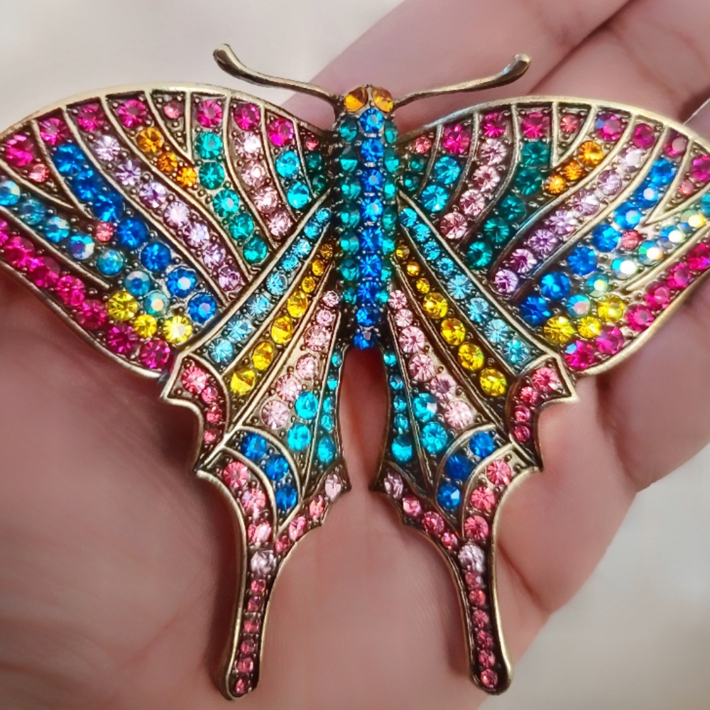 Heidi daus butterfly brooch